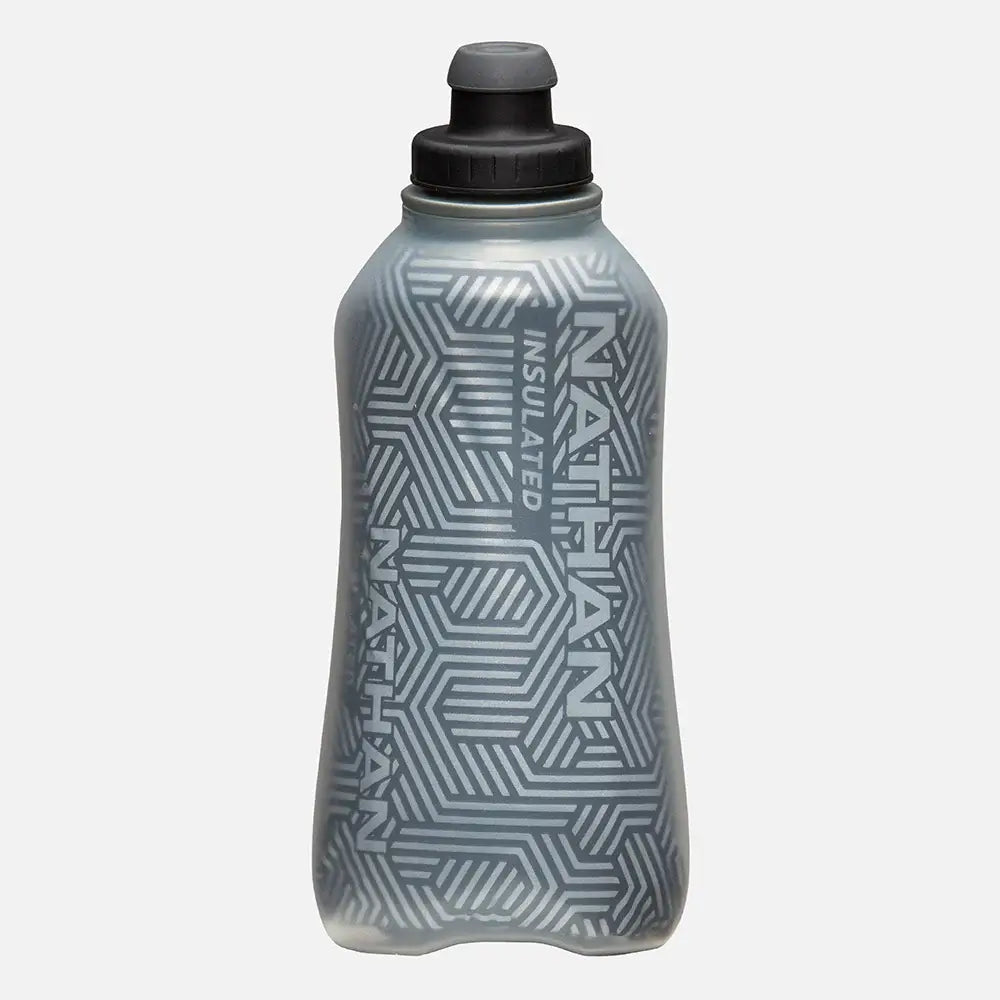 Nathan SpeedDraw 2 View 18oz Ins. Flask Black/Reflective Silver 2