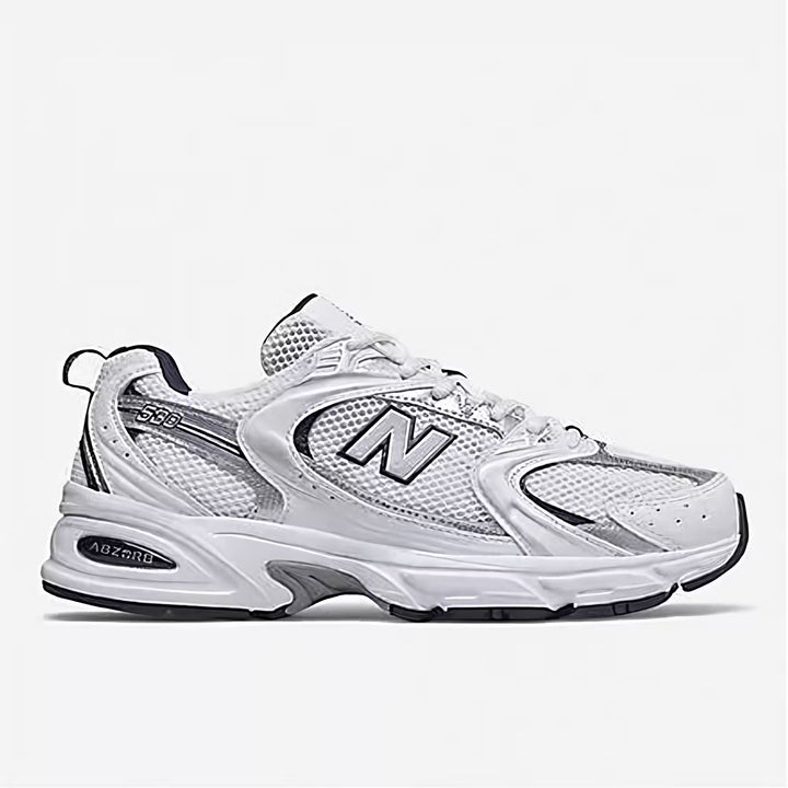 New Balance 530 Shoe - White with Natural Indigo profile view