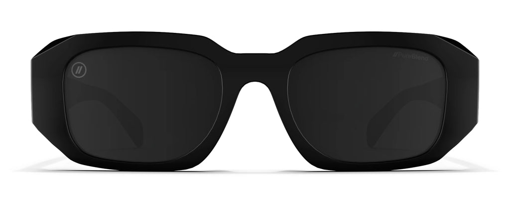 Blenders Onyx sunglasses in Jet Black with Smoke Polarized lenses - front view