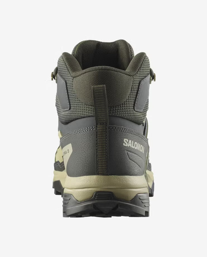 Salomon Men’s X Ultra 5 Mid GTX Peat/Gray Green/Blue Nights 3