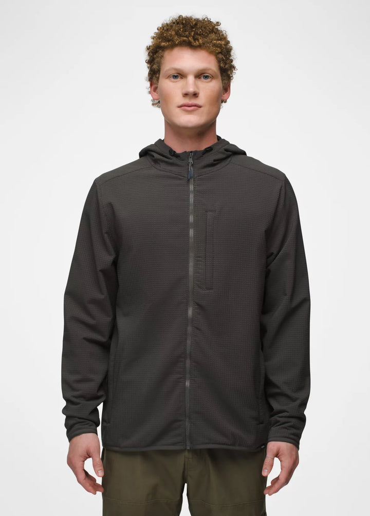 PrAna Men’s Gridlocked Fleece Full Zip Hoodie Dark Iron pic 6 - The Shoe Collective