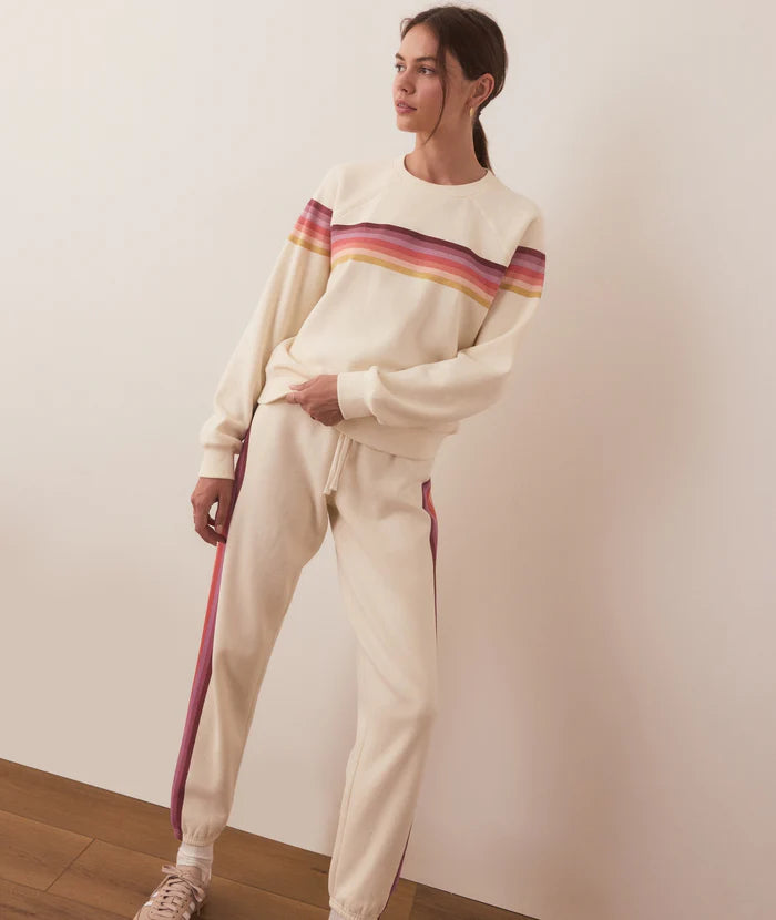 Marine Layer Anytime Sweatshirt Antique White Stripe pic 6 - The Shoe Collective