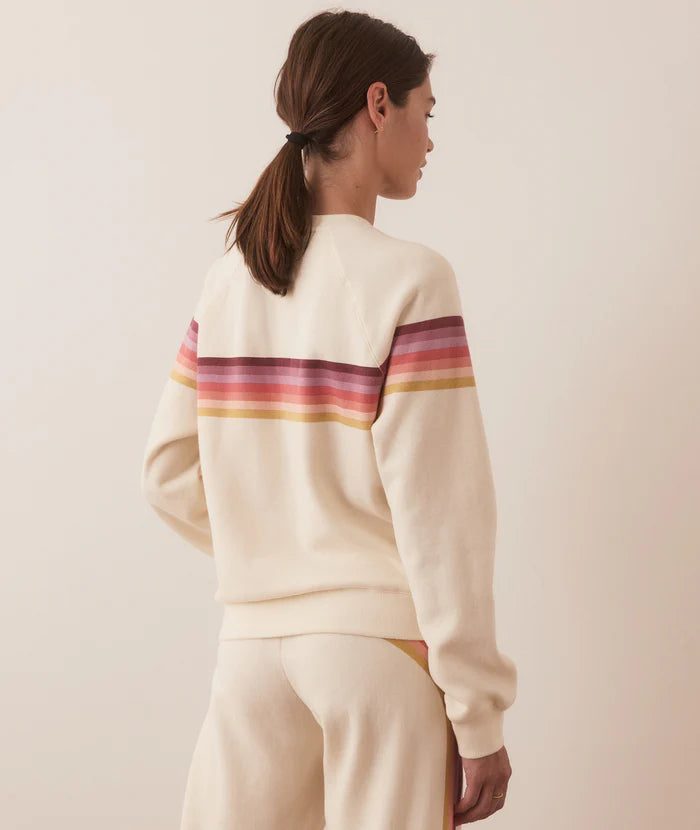 Marine Layer Anytime Sweatshirt Antique White Stripe pic 4 - The Shoe Collective