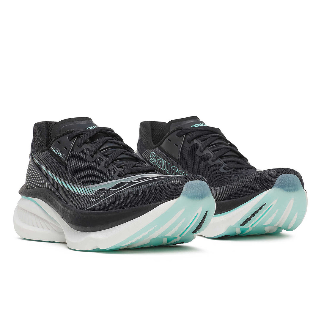 Saucony Women's Endorphin Azura Running Shoe Black/Aqua 5