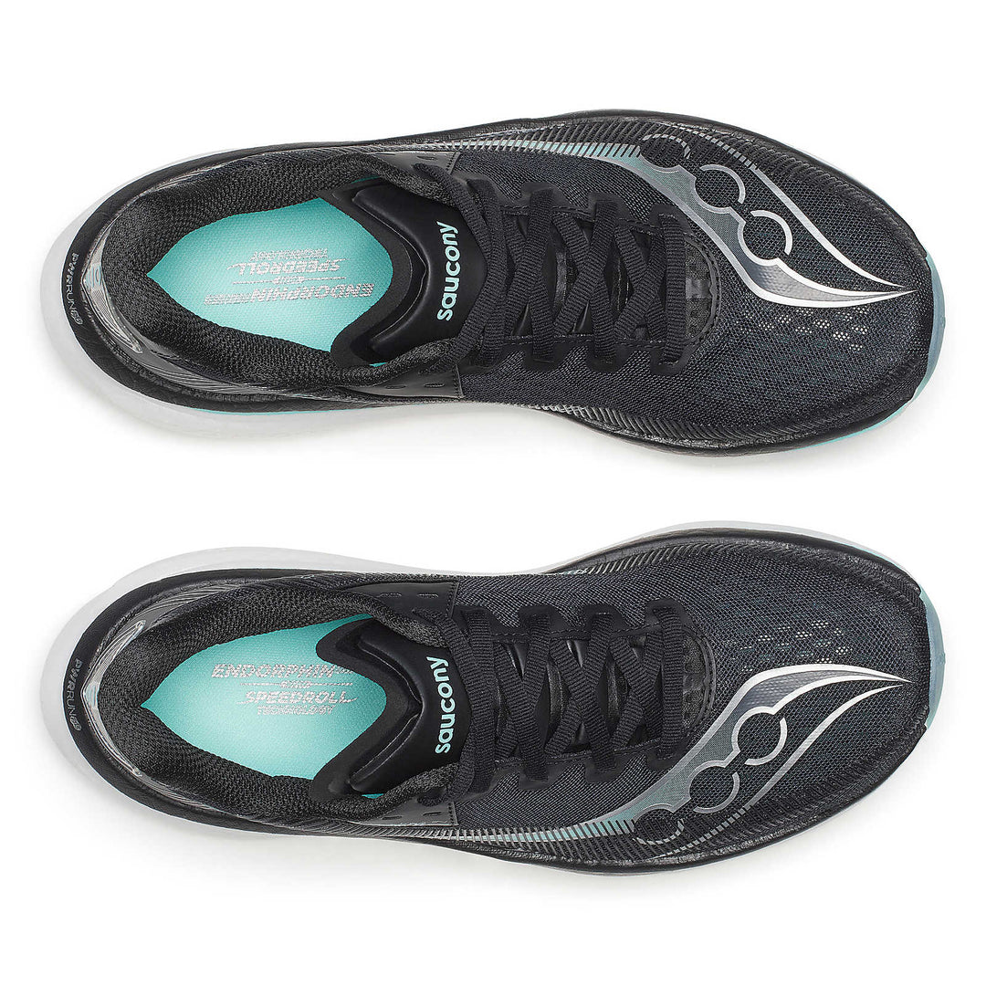 Saucony Women's Endorphin Azura Running Shoe Black/Aqua 2
