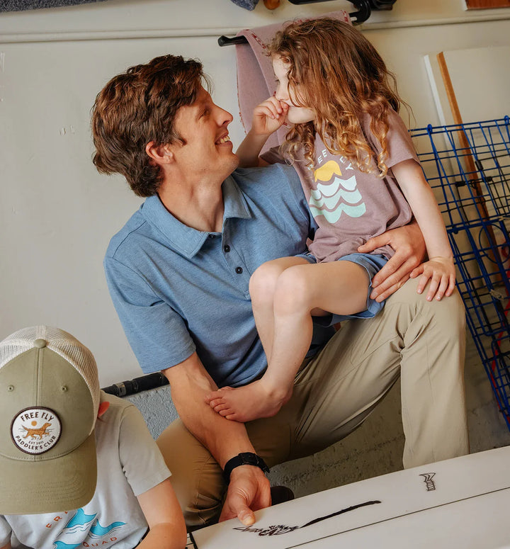 Free Fly Bamboo Flex Polo II Heather Aspen Grey lifestyle image