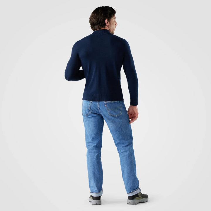 Smartwool Mens Sparwood 1/4 Zip Sweater - Deep Navy Heather 1