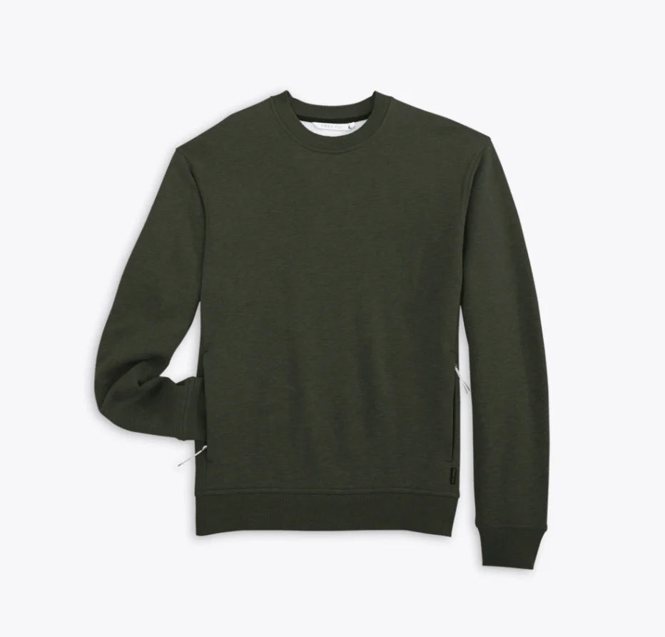 Free Fly Mens Bamboo Northcoast Fleece Crew Dark Forest 