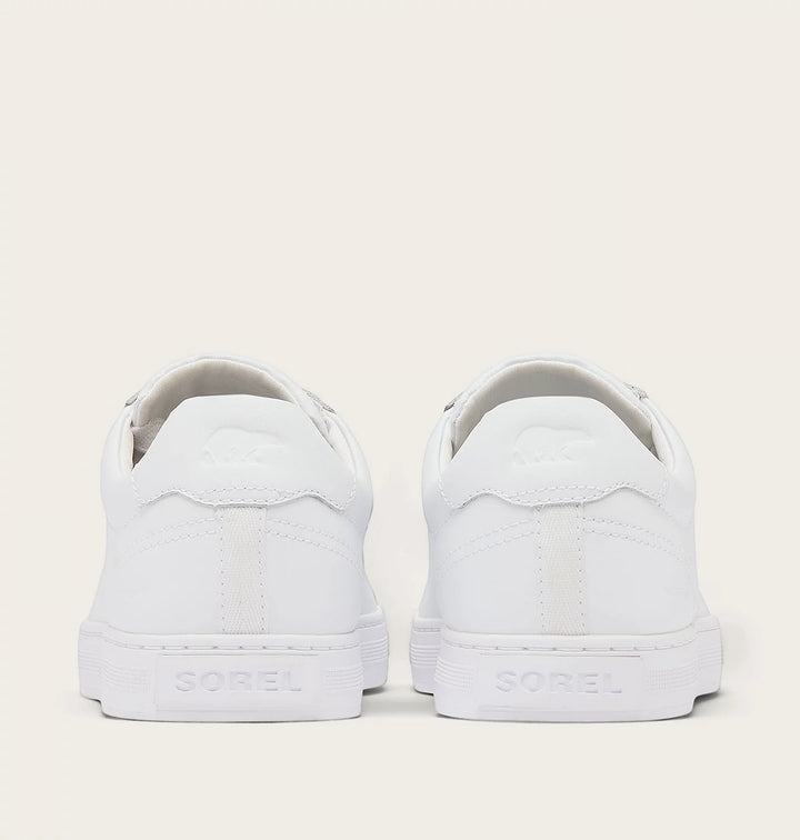Sorel Men's Cyprus Waterproof White Sneaker back view on white background