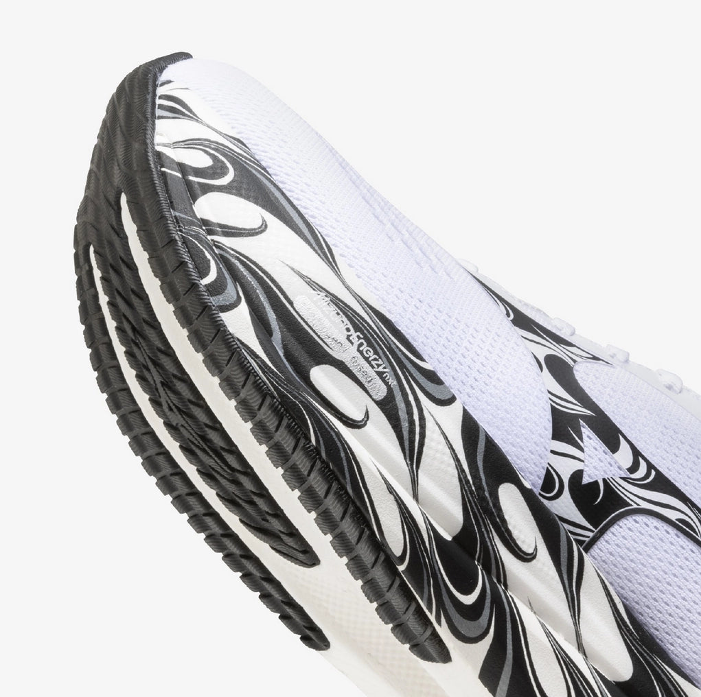 Mizuno Wave Rider 30 White Black road running shoe profile