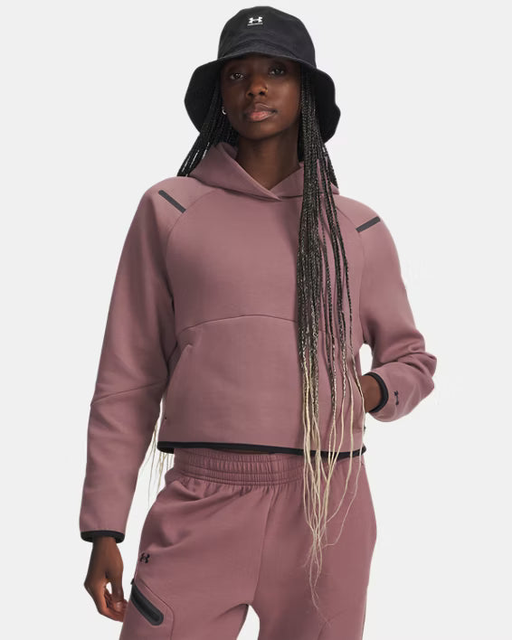 UA Women’s Unstoppable Fleece Hoodie Maroon mist