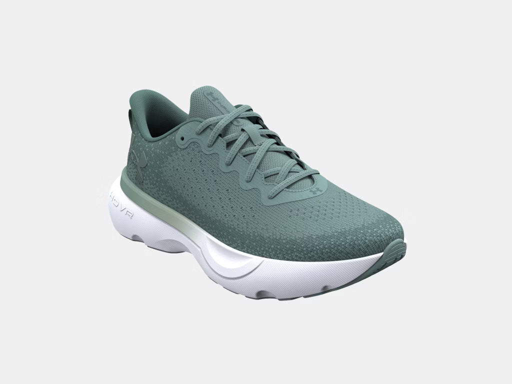 UA Womens Infinite Running Shoe Green/Blue 1