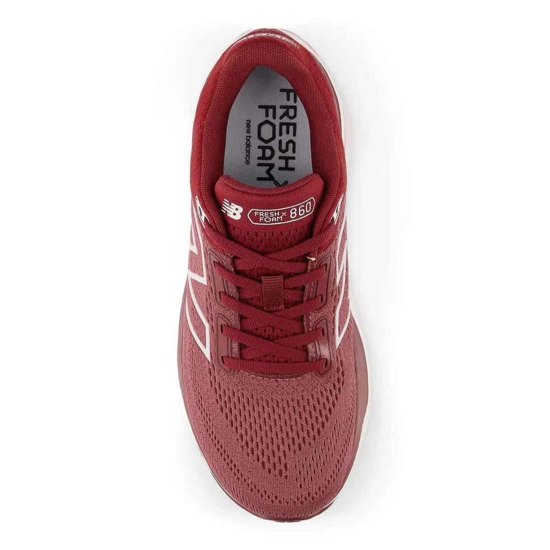 New Balance Women’s Fresh Foam X 860v14 Running Shoes - Washed Burgundy/Pink Granite Top view