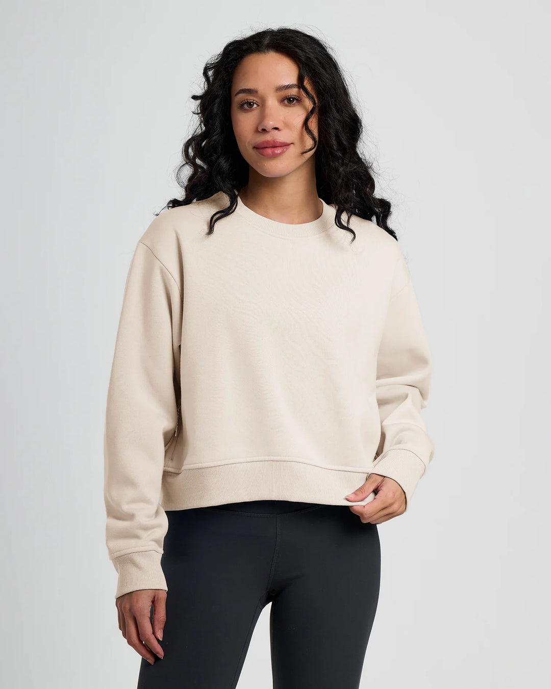 Free Fly Womens Bamboo Northcoast Fleece Crew Stone 
