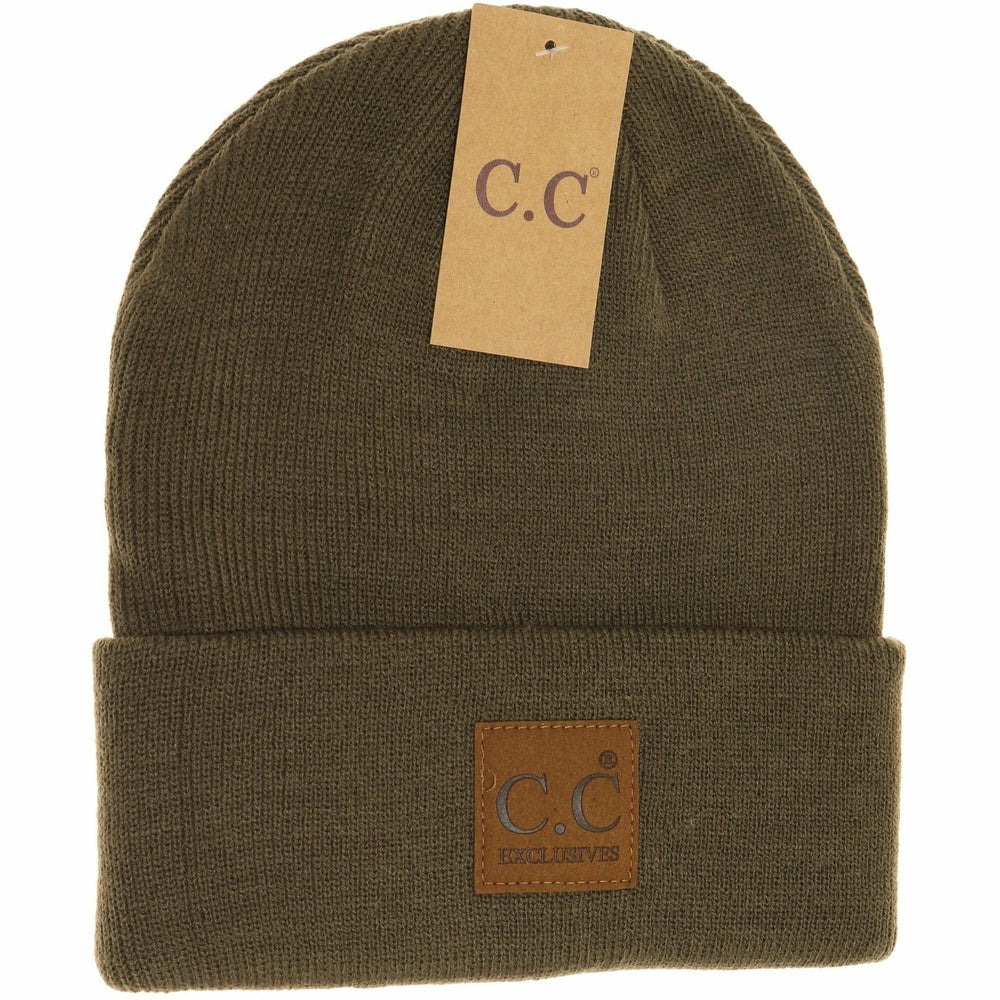 CC Beanie - C.C Beanie - Unisex Classic Oversized Logo CC Beanie HTM1 - The Shoe Collective