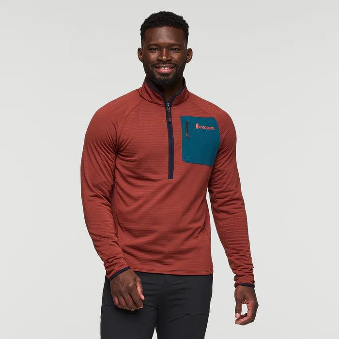 Cotopaxi - Cotopaxi Men's Otero Fleece Half-Zip Pullover Rusty Rusty pic 1 - The Shoe Collective