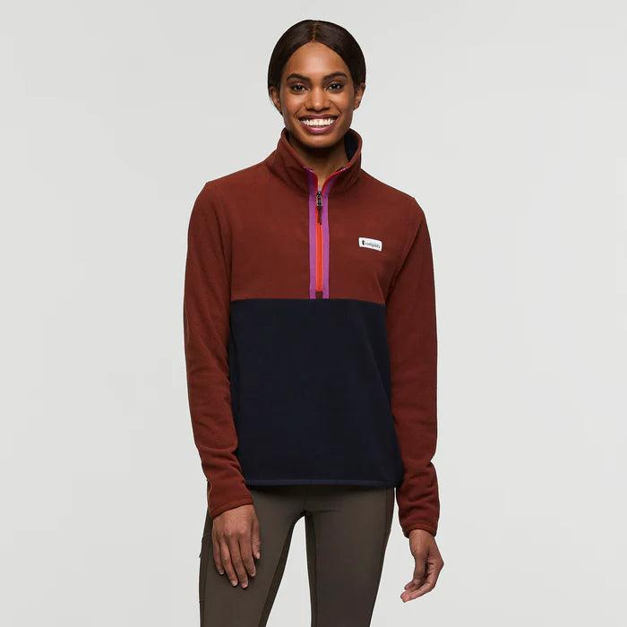 Cotopaxi - Cotopaxi Women’s Amado Fleece Pullover Rusty and Carbon - The Shoe Collective