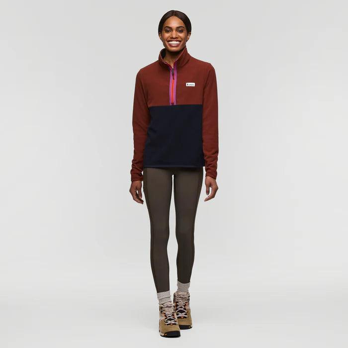 Cotopaxi - Cotopaxi Women’s Amado Fleece Pullover Rusty and Carbon - The Shoe Collective