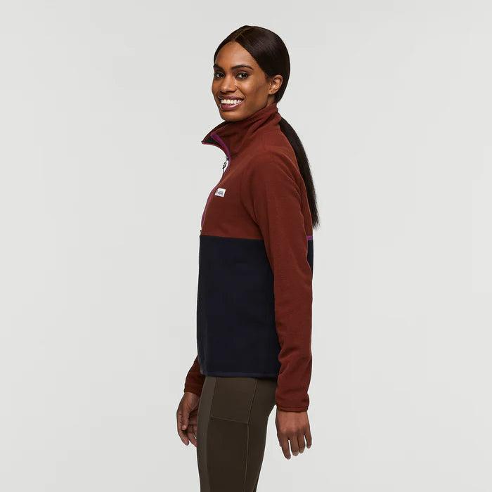 Cotopaxi - Cotopaxi Women’s Amado Fleece Pullover Rusty and Carbon - The Shoe Collective