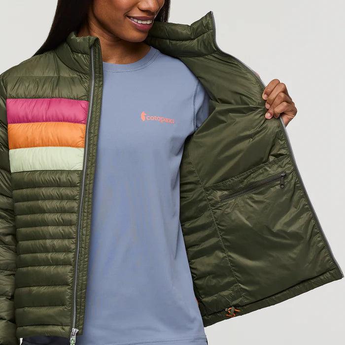 Cotopaxi - Cotopaxi Women’s Fuego Down Jacket Fatigue Stripes - The Shoe Collective