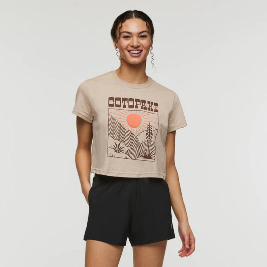Cotopaxi - Cotopaxi Women’s Western Hills Organic Crop T-Shirt - The Shoe Collective