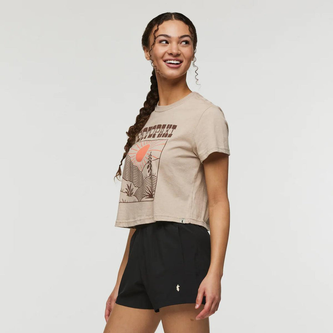 Cotopaxi - Cotopaxi Women’s Western Hills Organic Crop T-Shirt - The Shoe Collective