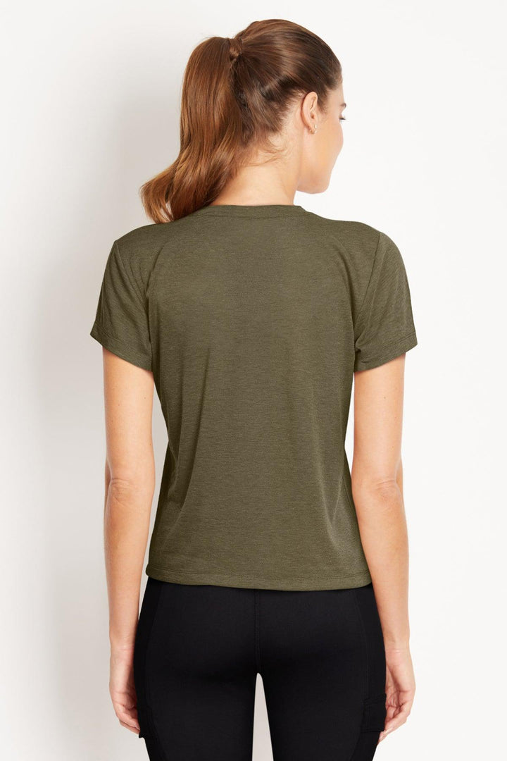 Fam Brand - Marika Women’s Willow Tee Heather Dusty Olive - The Shoe Collective