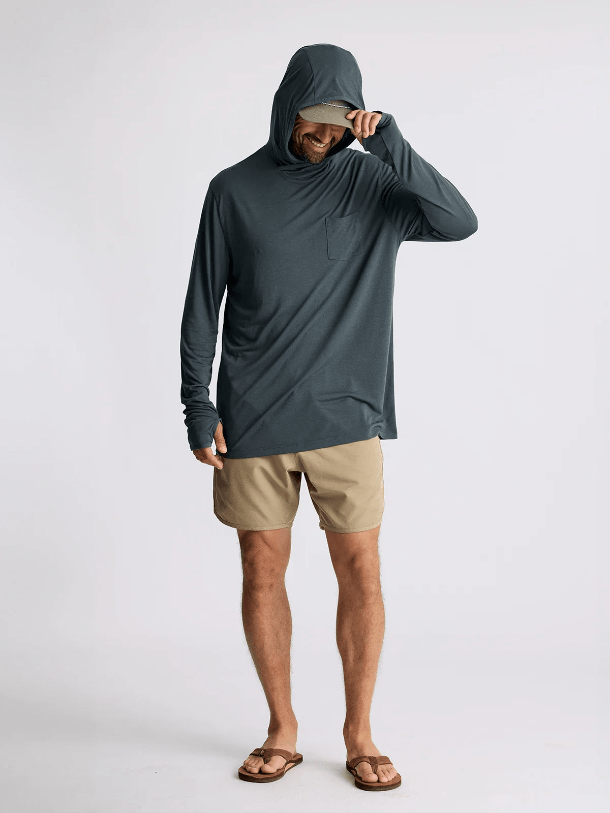 Free Fly - Free Fly Men’s Bamboo Lightweight Hoodie Midnight - The Shoe Collective