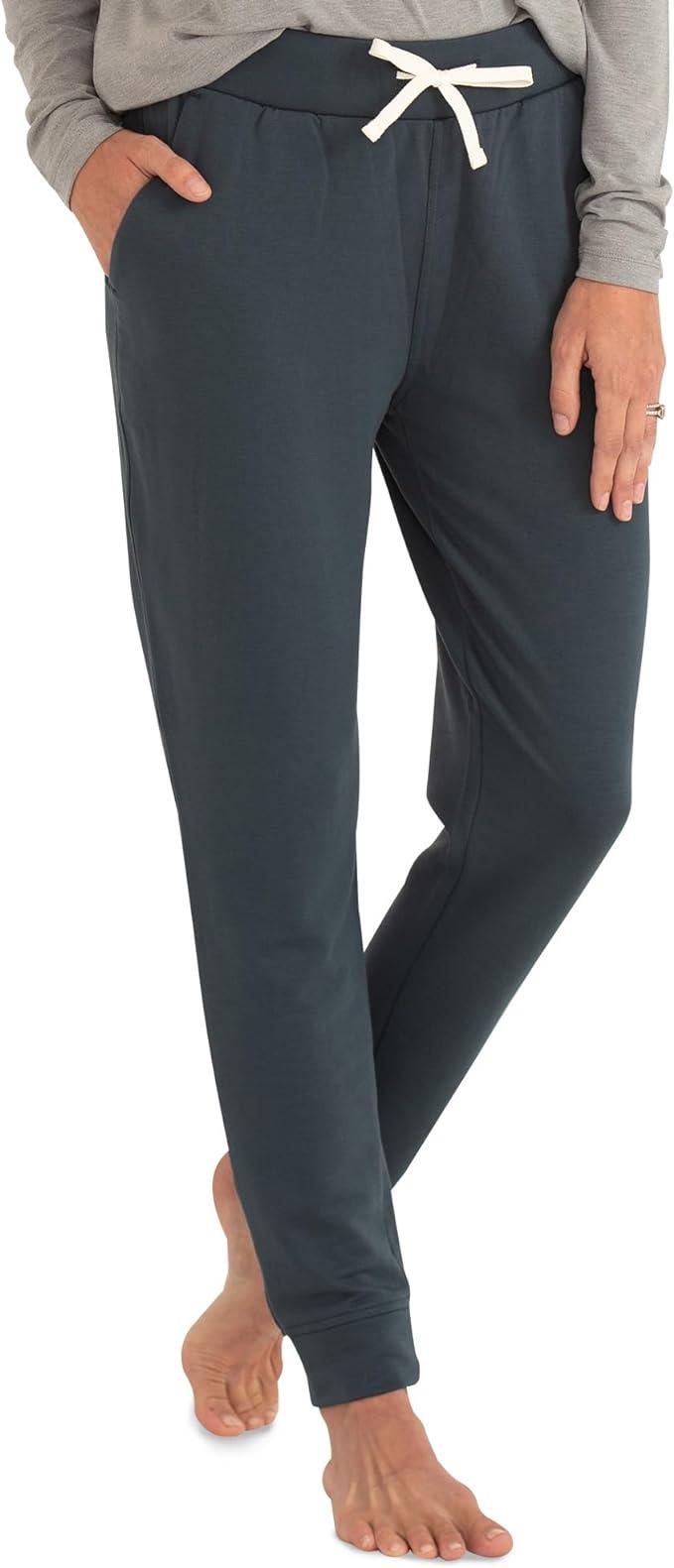 Free Fly - Free Fly Women’s Bamboo Fleece Jogger Blue Dusk pic 1 - The Shoe Collective