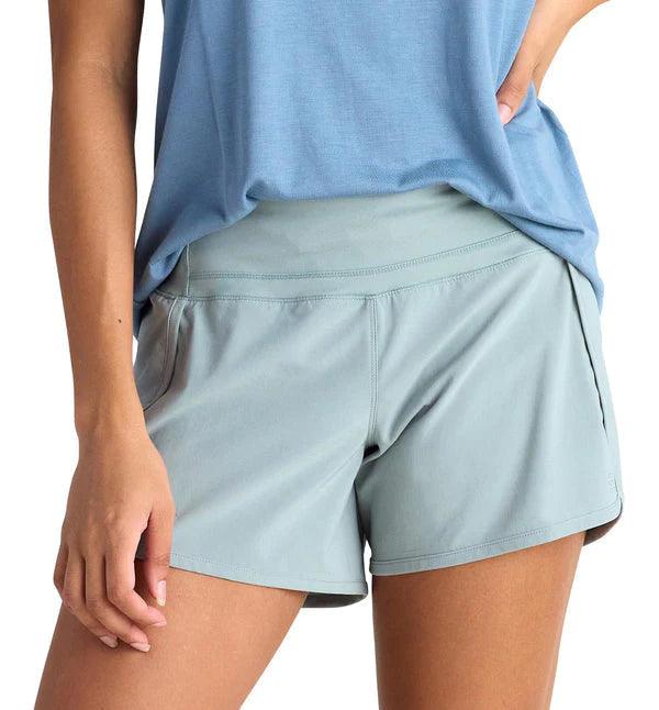 Free Fly - Free Fly Women’s Bamboo-Lined Breeze Shorts 6” Green - The Shoe Collective