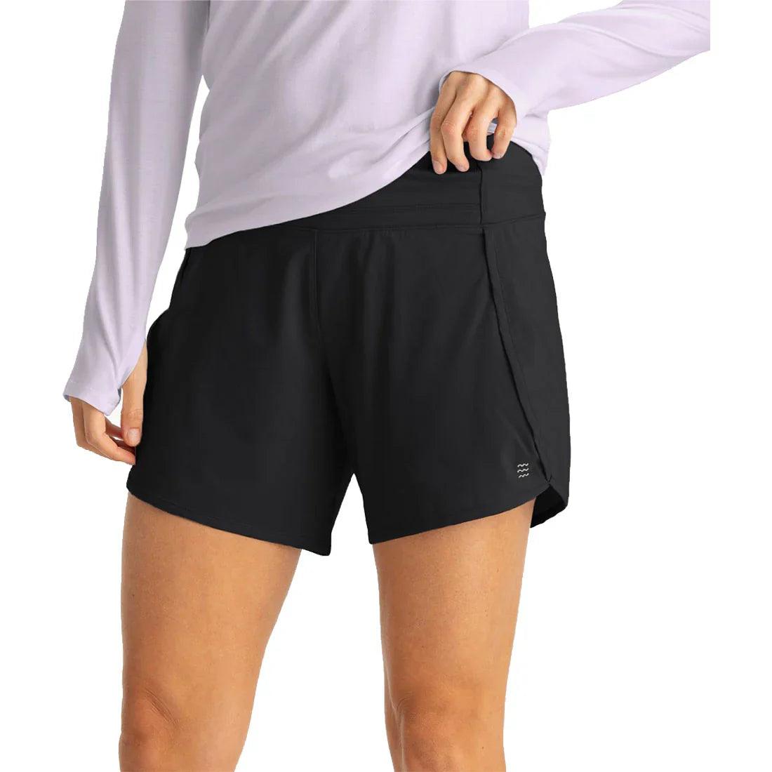 Free Fly - Free Fly Women’s Bamboo-Lined Breeze Shorts Blk - The Shoe Collective