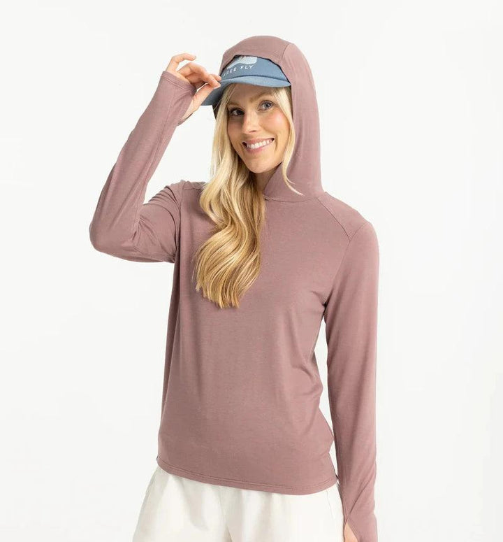 Free Fly - Free Fly Women’s Bamboo Shade Hoodie II Fig - The Shoe Collective