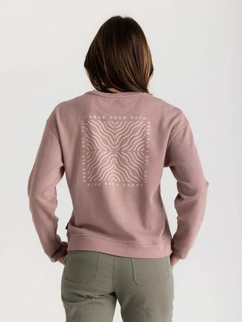 Free Fly - Free Fly Women’s Carve Your Path Fleece Crew Heather Fig - The Shoe Collective