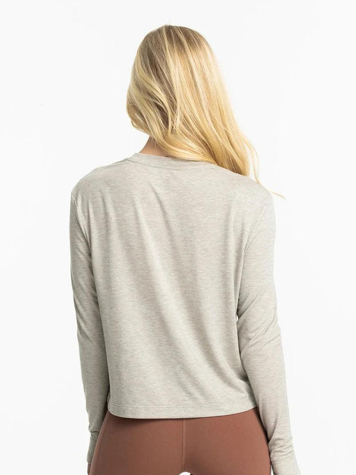 Free Fly - Free Fly Women’s Elevate Long Sleeve Heather Sandstone - The Shoe Collective