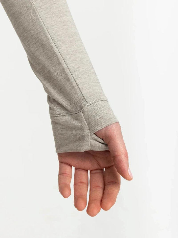 Free Fly - Free Fly Women’s Elevate Long Sleeve Heather Sandstone - The Shoe Collective