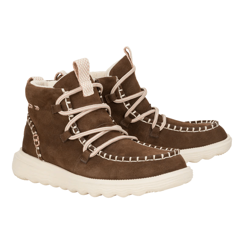 Hey Dude - Women’s Reyes Suede Boot Espresso Espresso pic 5 - The Shoe Collective