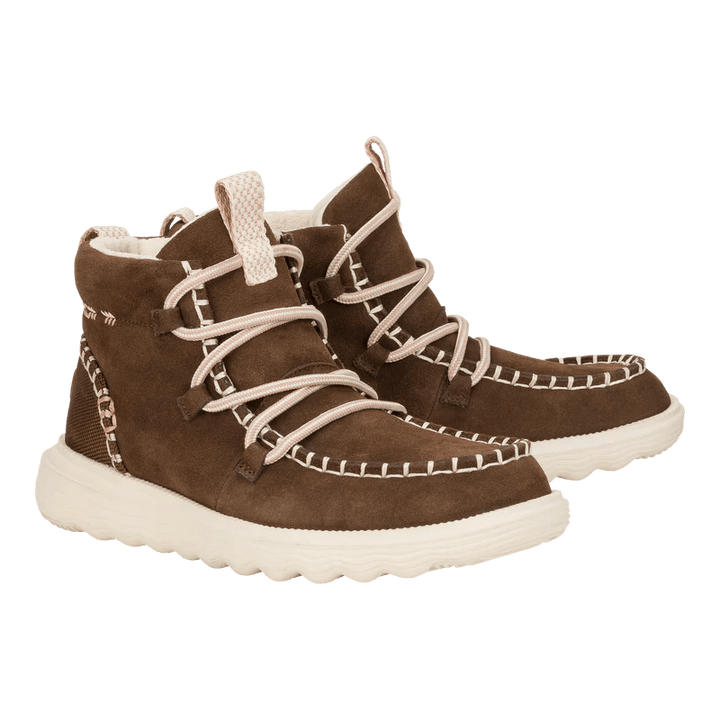 Hey Dude - Women’s Reyes Suede Boot Espresso Espresso pic 5 - The Shoe Collective