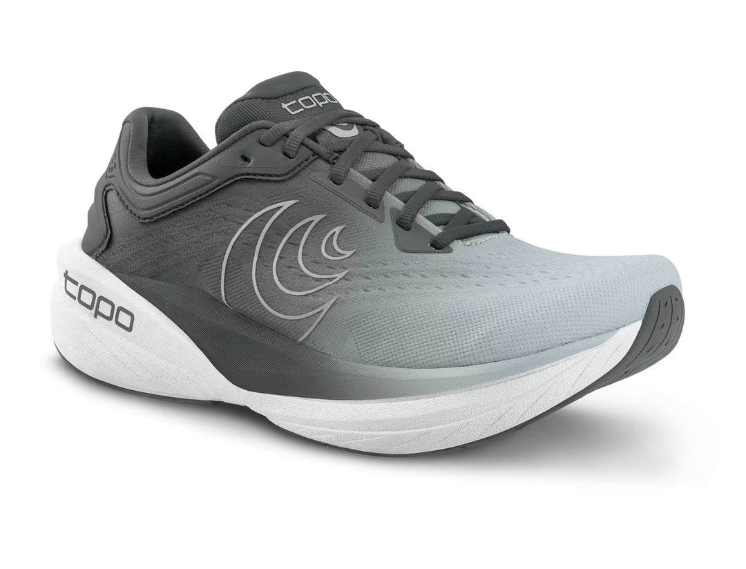 Topo Athletic Phantom 4 women’s Grey/Grey cushioned trainer top view