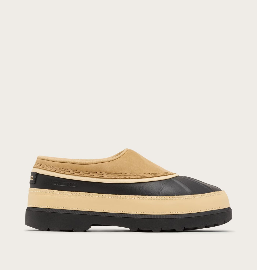 Sorel Women’s Ambler Waterproof Clog - Caribou Buff, Black 
