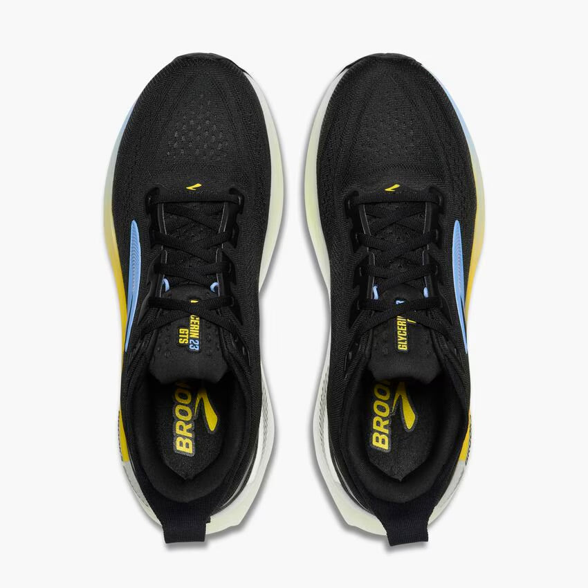 Brooks Men’s Glycerin GTS 23 Running Shoe - Black/Cyber Yellow/Nightlife 3