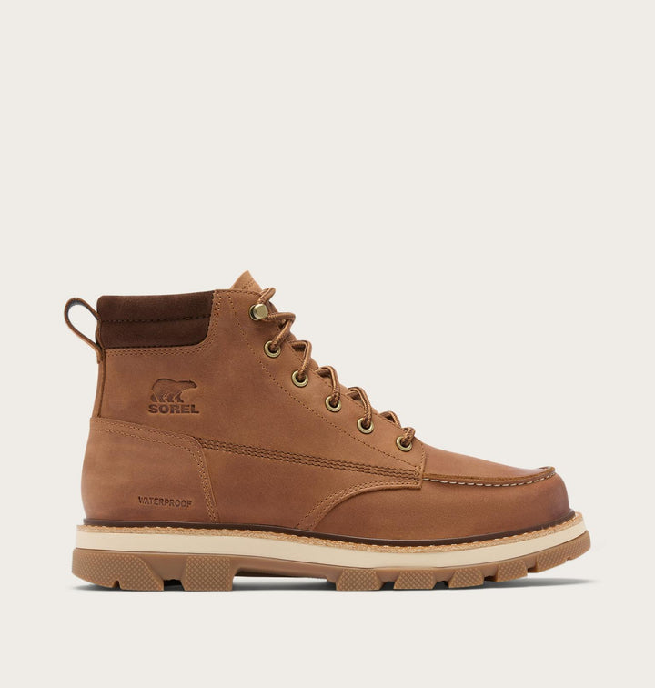 Sorel Men’s Lark-47 Moc Toe Waterproof Boot - Velvet Tan, Tobacco 