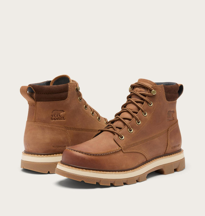 Sorel Men’s Lark-47 Moc Toe Waterproof Boot - Velvet Tan, Tobacco 8