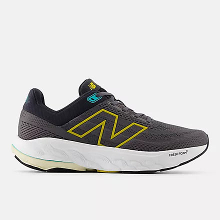 New Balance Men's Fresh Foam 860v14 Running Shoes - Magnet w Ginger Lemon /Cyber Jade 