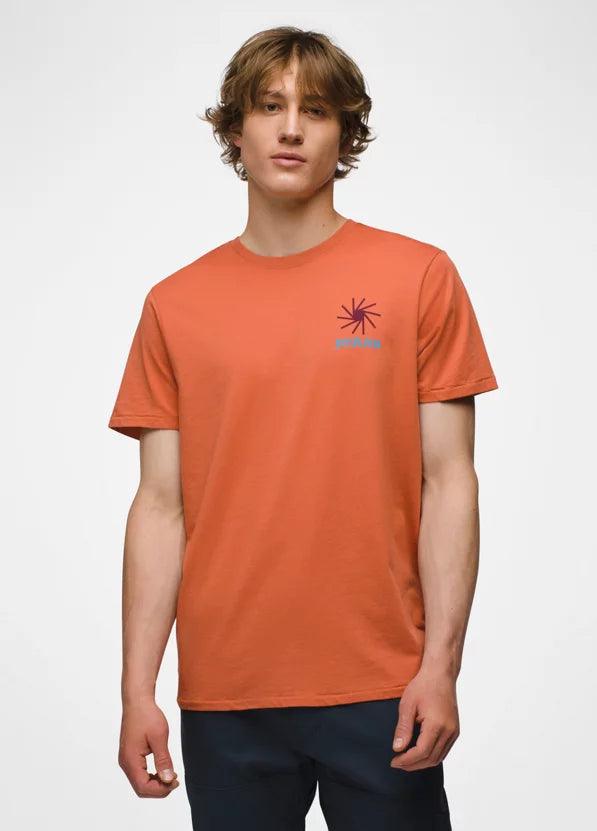 prAna - Prana Men's Everyday Slogan Short Sleeve Tee Terracotta pic 1 - The Shoe Collective