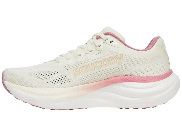 Saucony Ride 18 Women's Running Shoes - Vanilla/Mauve 1