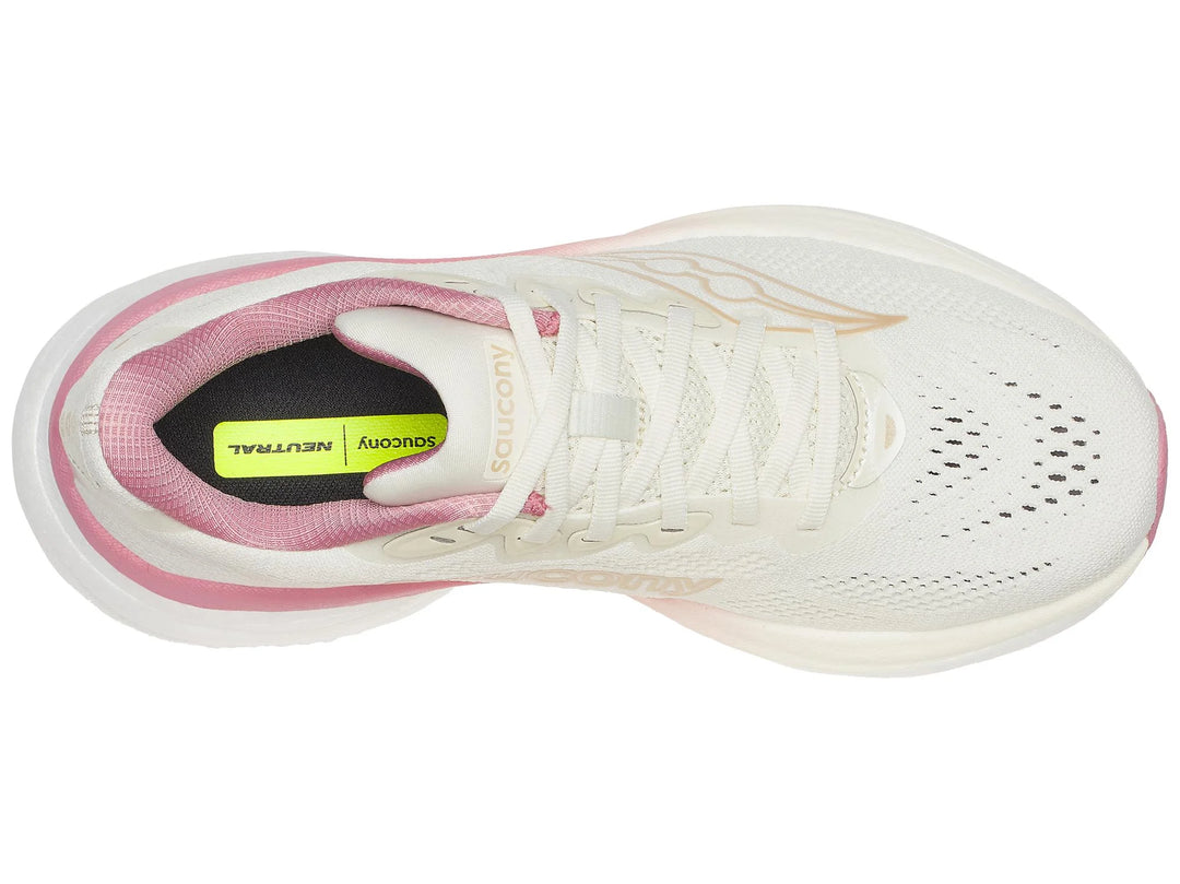 Saucony Ride 18 Women's Running Shoes - Vanilla/Mauve 2