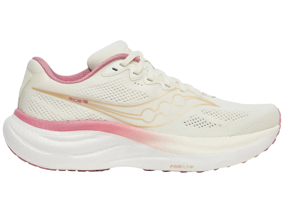 Saucony Ride 18 Women's Running Shoes - Vanilla/Mauve