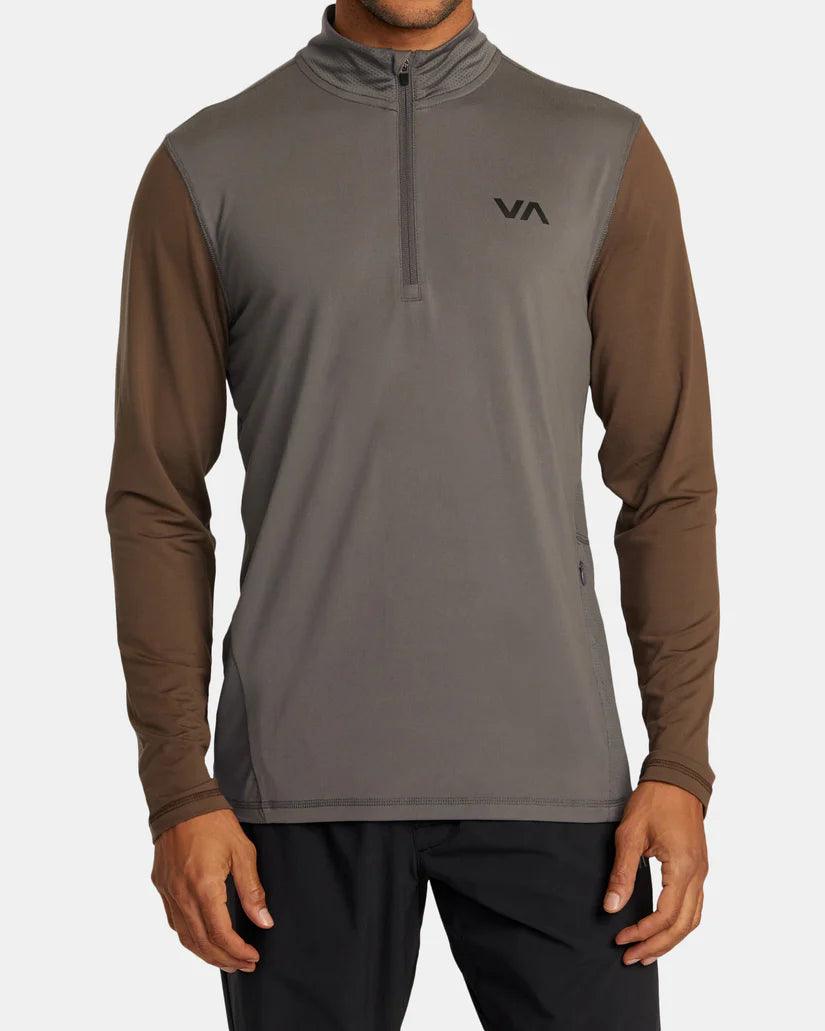 RVCA - RVCA Men's Sport Vent Half Zip Pullover Graphite pic 1 - The Shoe Collective