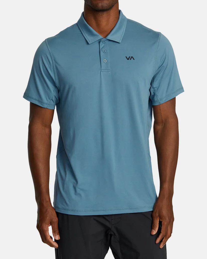 RVCA - RVCA Men's Sport Vent Polo Shirt Glacier pic 1 - The Shoe Collective