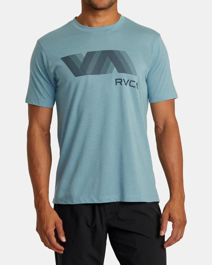 RVCA - RVCA Men's VA Blur Short Sleeve Tee Haze pic 1 - The Shoe Collective